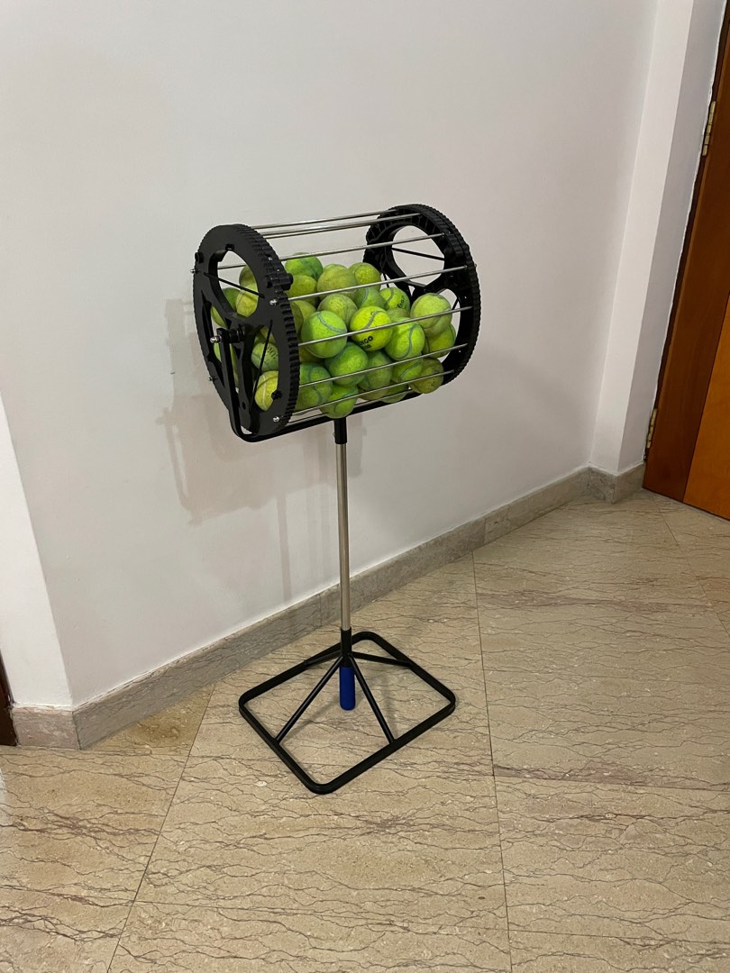 Tennis ball roller picker collector hopper, Sports Equipment, Sports