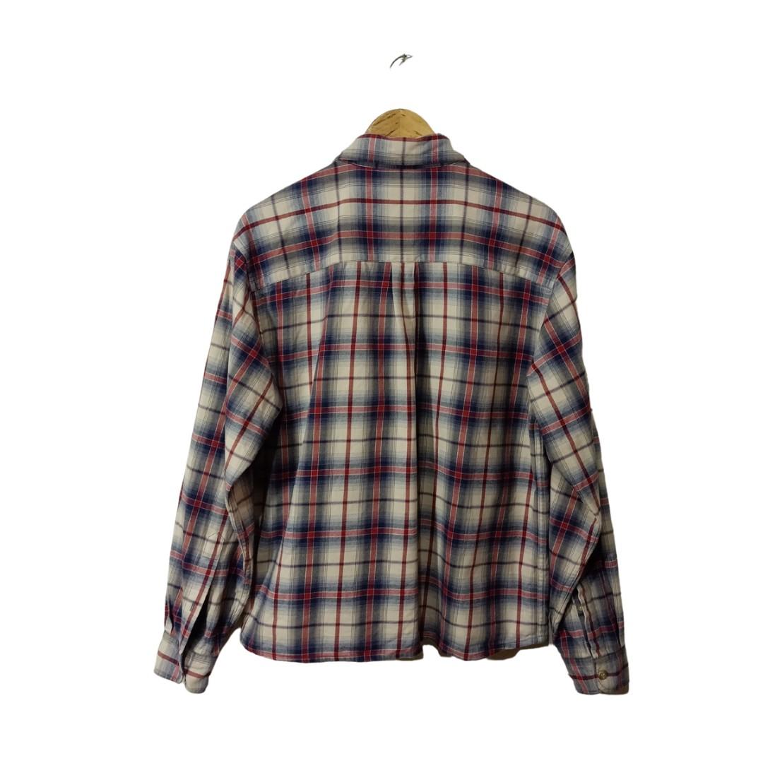 $110 Vintage Italia Plaid Long-Sleeve Woven Shirt，GRAY/Black/Red