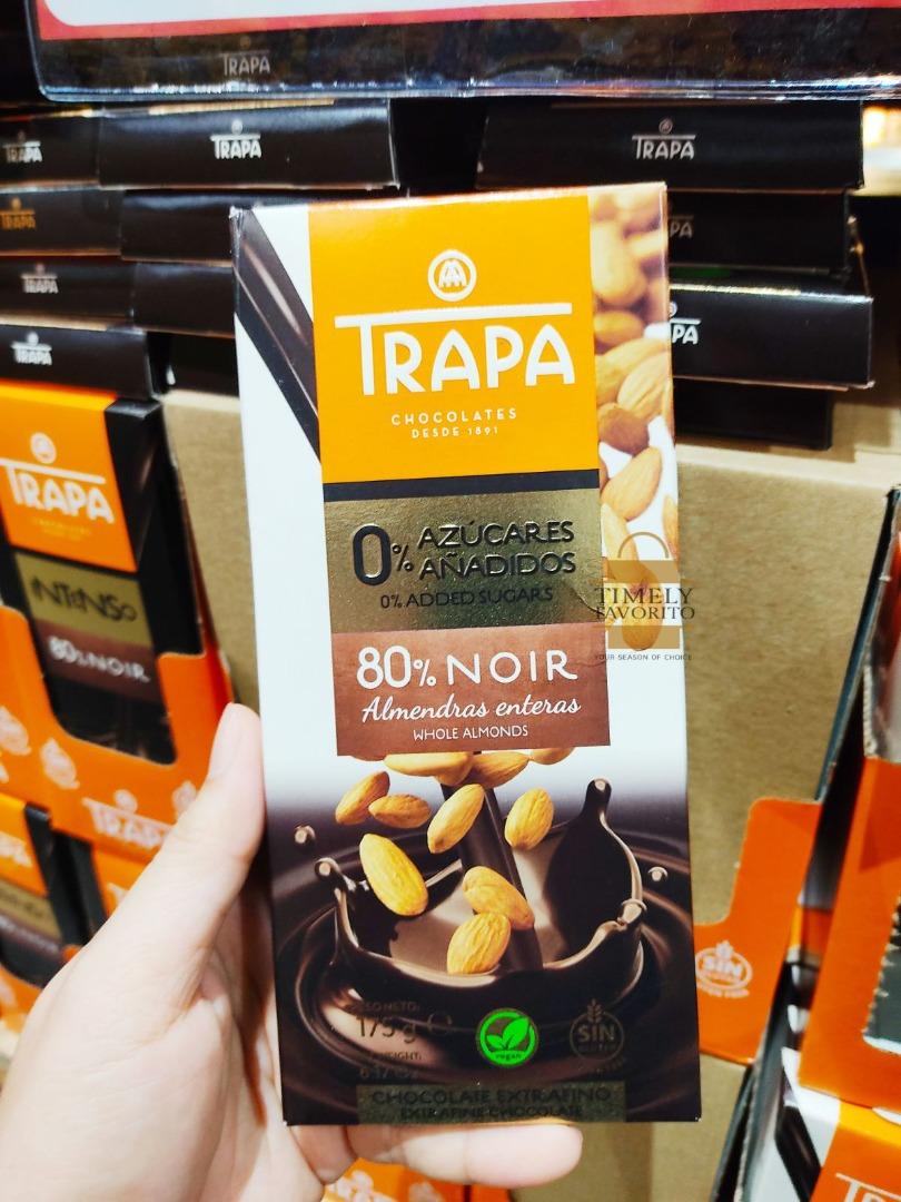 Trapa 0% Added Sugar Dark/Milk Chocolate/White Chocolate Whole almonds ...