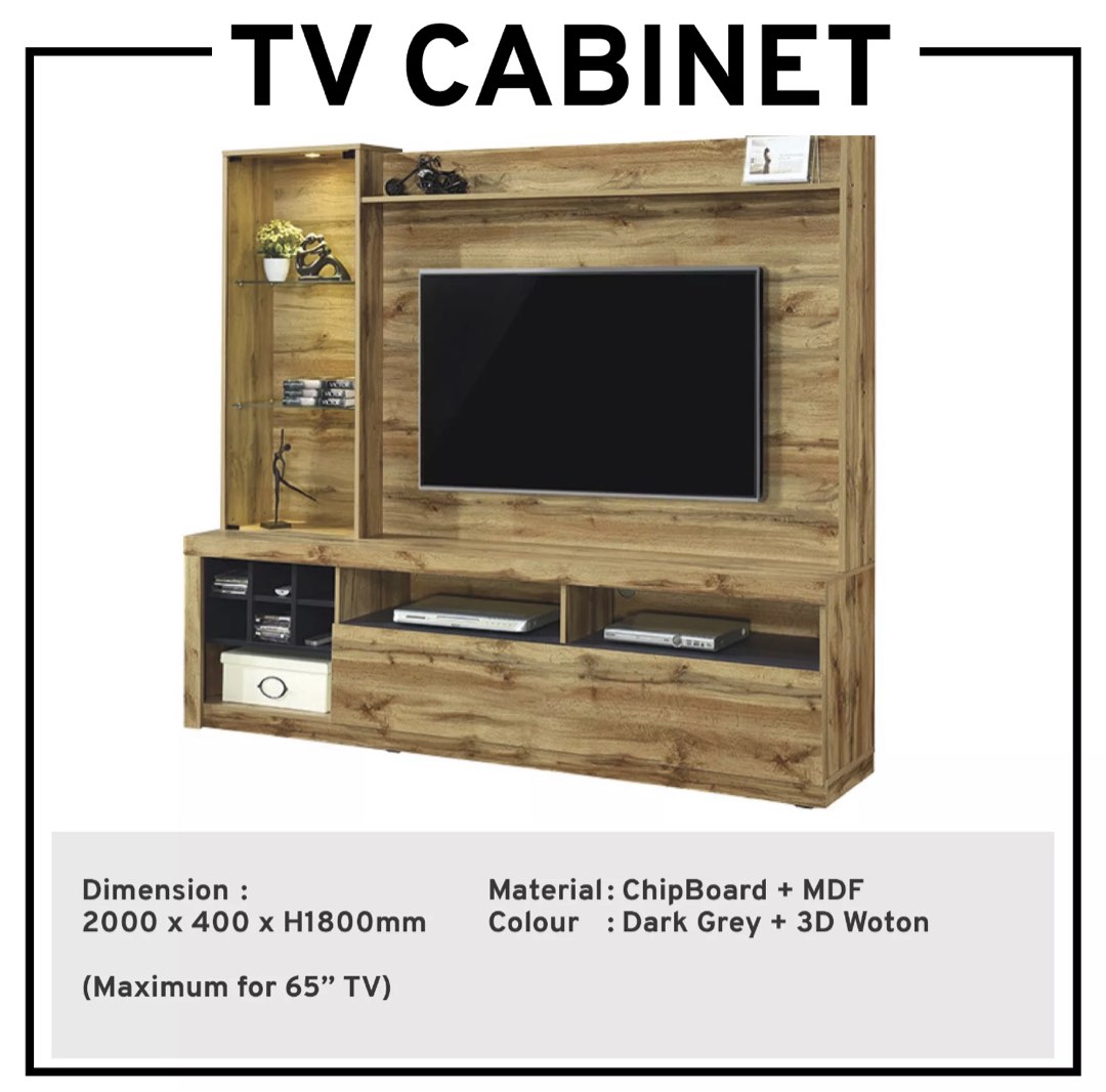 TV With Feature Wall Mount, Furniture & Home Living, Furniture