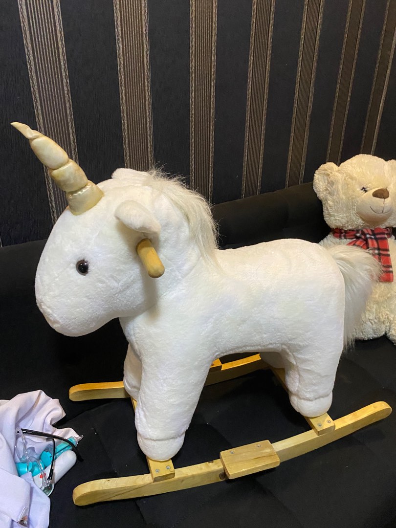rocking horse unicorn plush