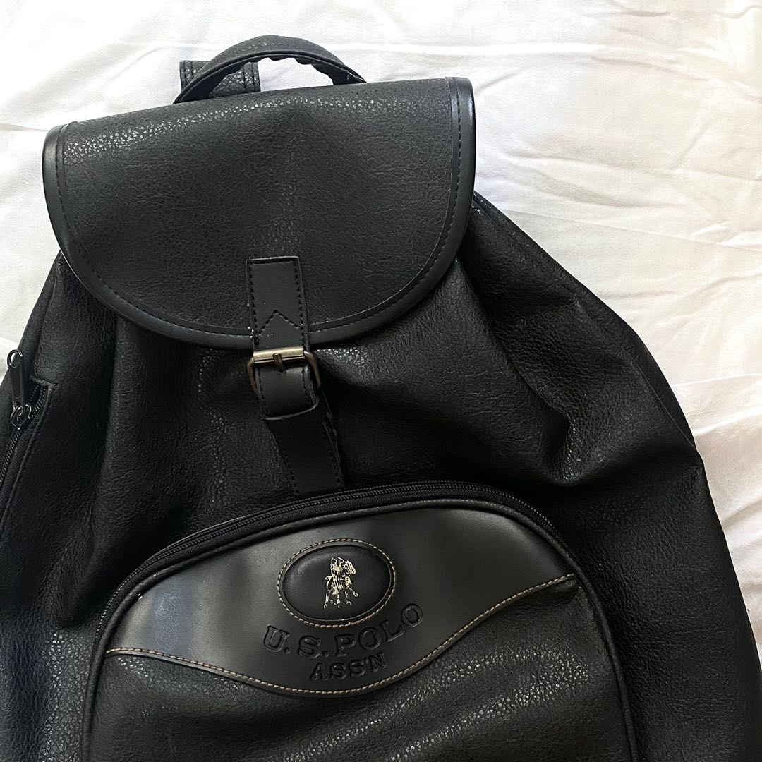 US POLO ASSN leather backpack, Women's Fashion, Bags & Wallets