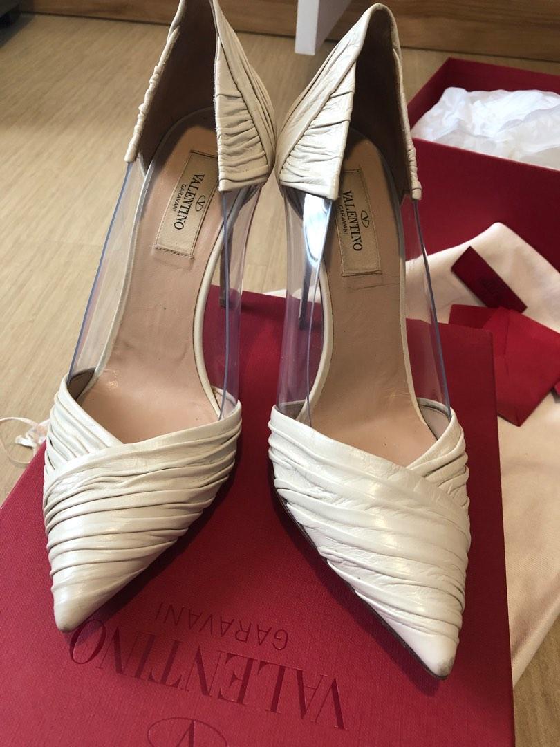 Valentino drape wedding - size 37.5, Footwear, Heels on Carousell