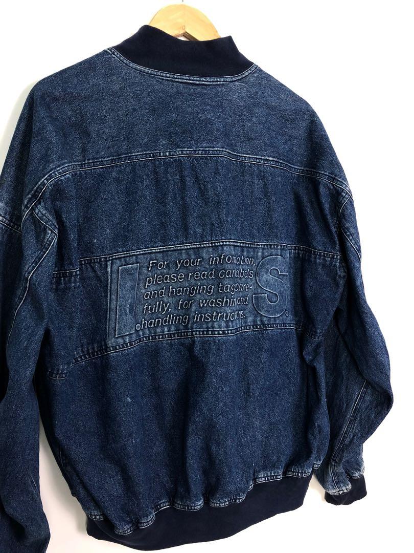 Vintage 80s issey miyake denim bomber