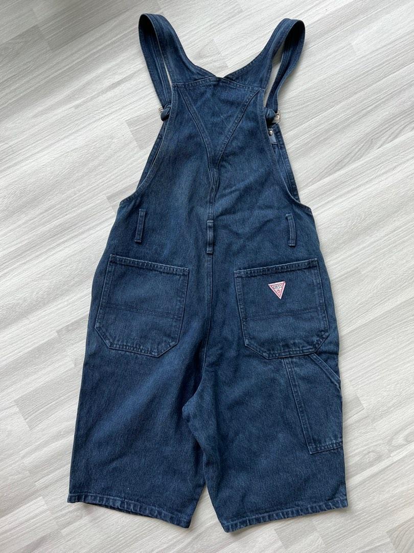 Vintage GUESS denim overalls jumpsuit, Women's Fashion, Coats, Jackets and Outerwear on Carousell