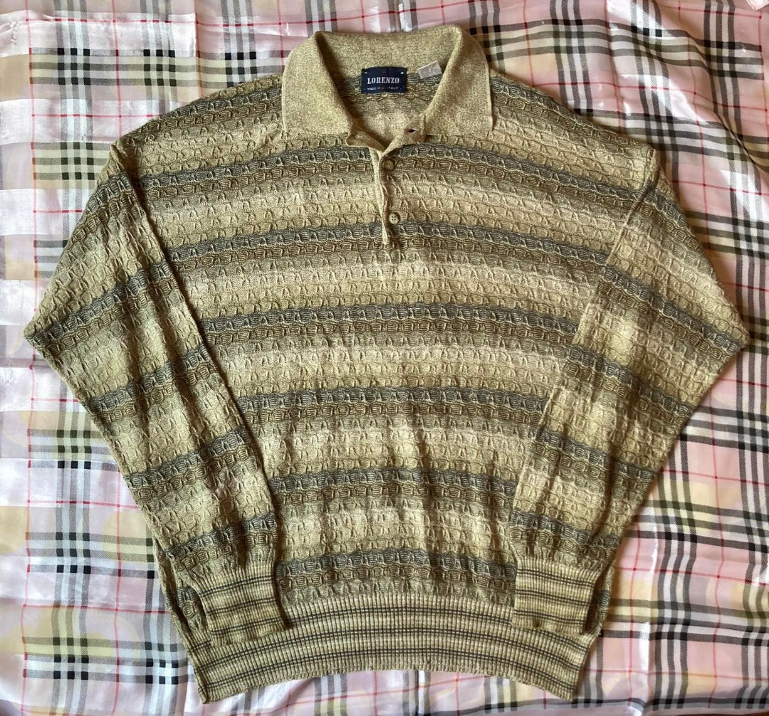 Vintage Lorenzo Knit polo shirt, Men's Fashion, Coats, Jackets and ...