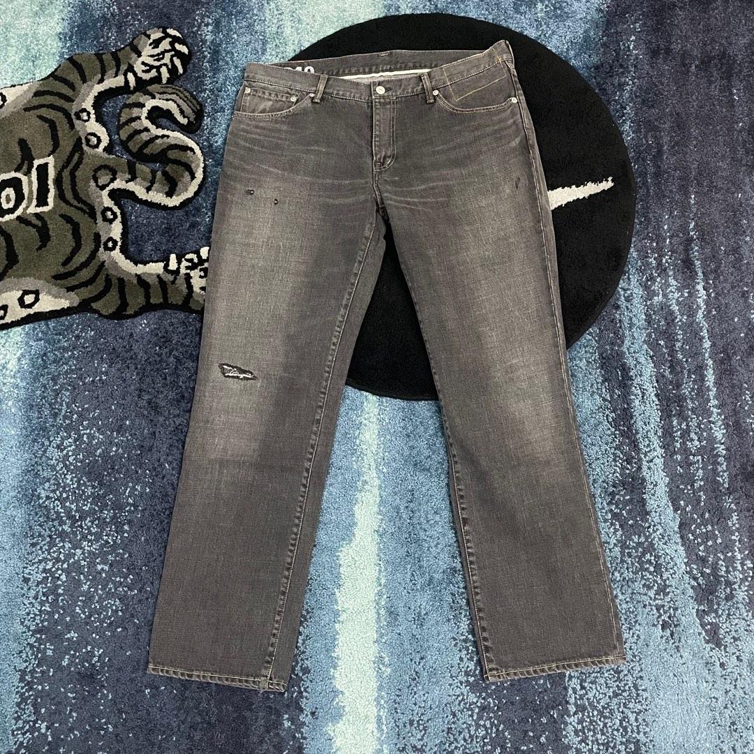 VISVIM SOCIAL SCULPTURE 04 BLACK DMGD-10, 男裝, 褲＆半截裙, 牛仔褲 