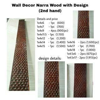 🔥Wall Decor Narra Wood with Design (2nd hand)🔥