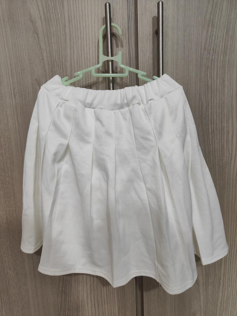 Merletto High-Waist Lace Tennis Skirt White