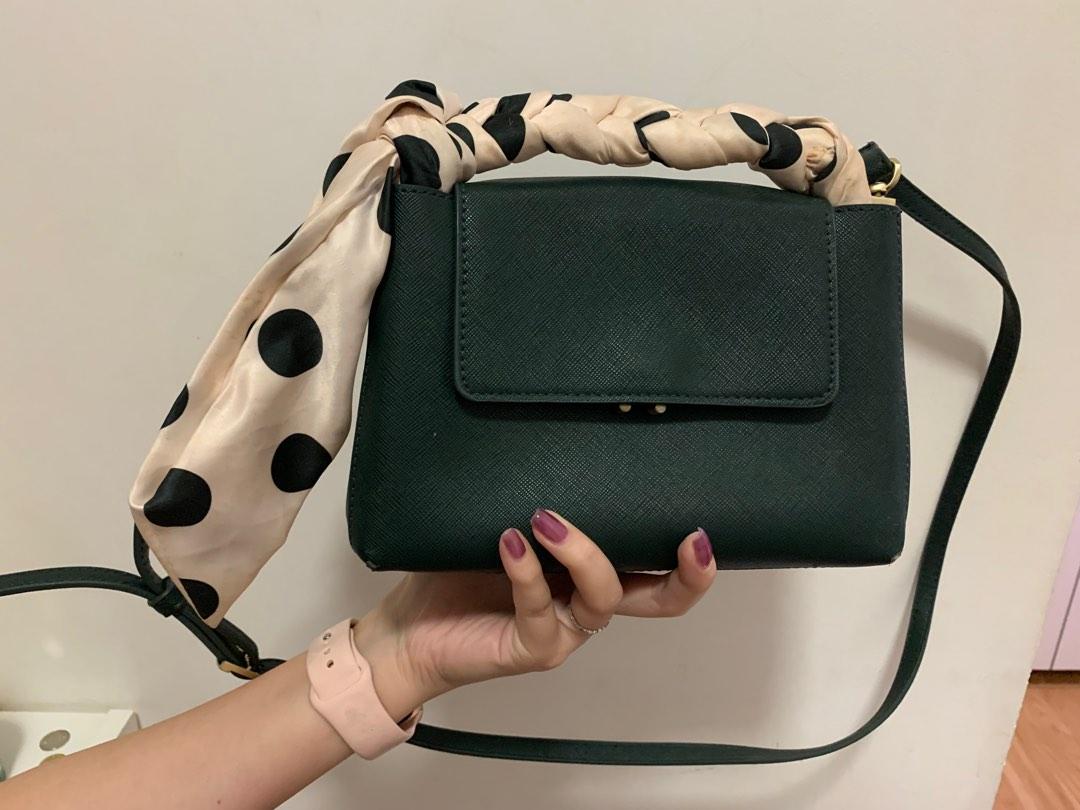 Zara dark green shoulder bag, Women's Fashion, Bags & Wallets, Shoulder