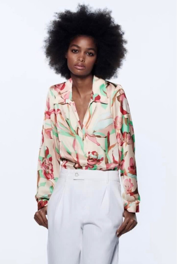 Satin clearance blouse zara