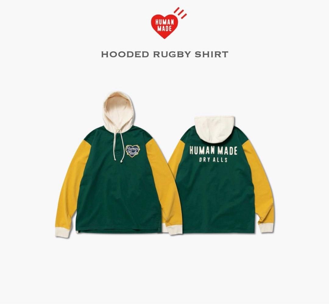 10/9 Release]Human Made Hood Rugby Shirt, Men's Fashion, Tops