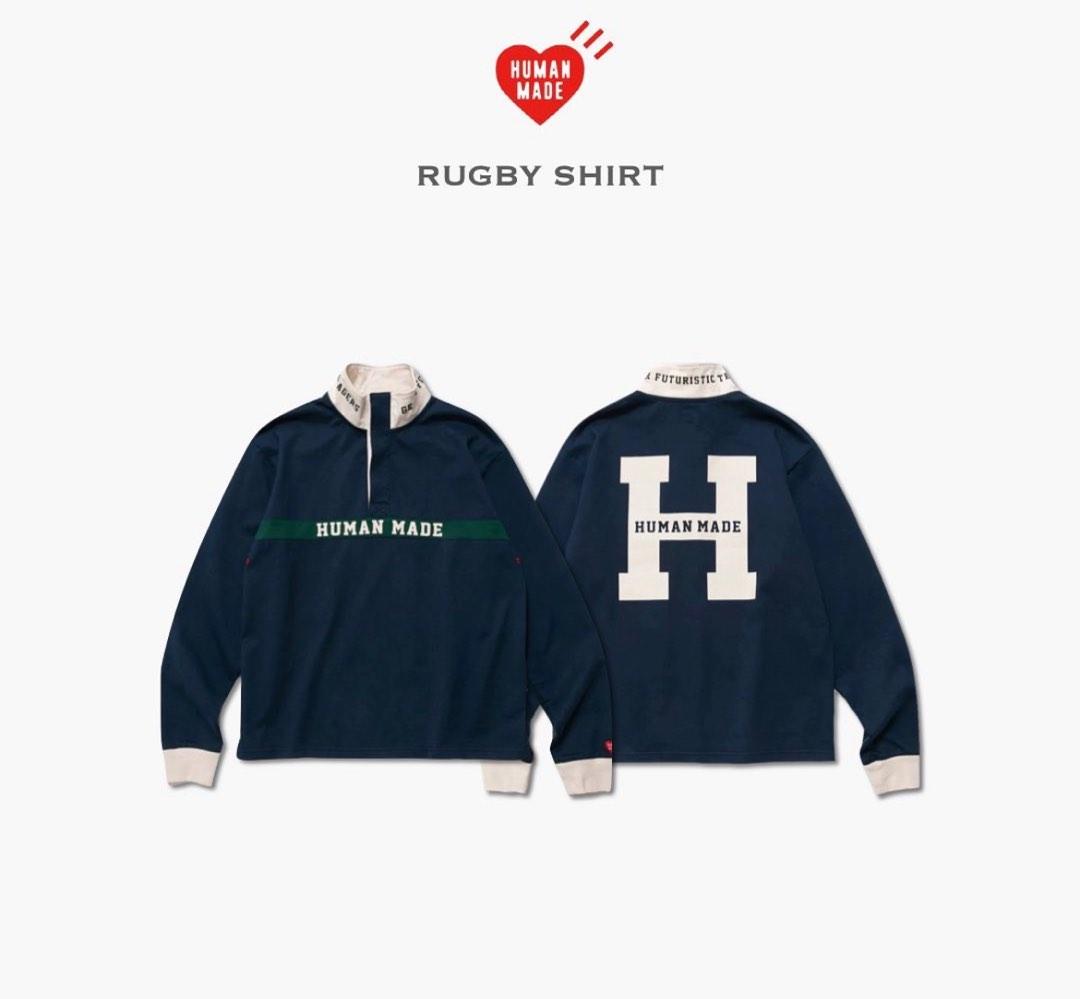 HUMAN MADE RUGBY SHIRT Navy ラガーシャツ Mサイズ - 通販 - toptelha