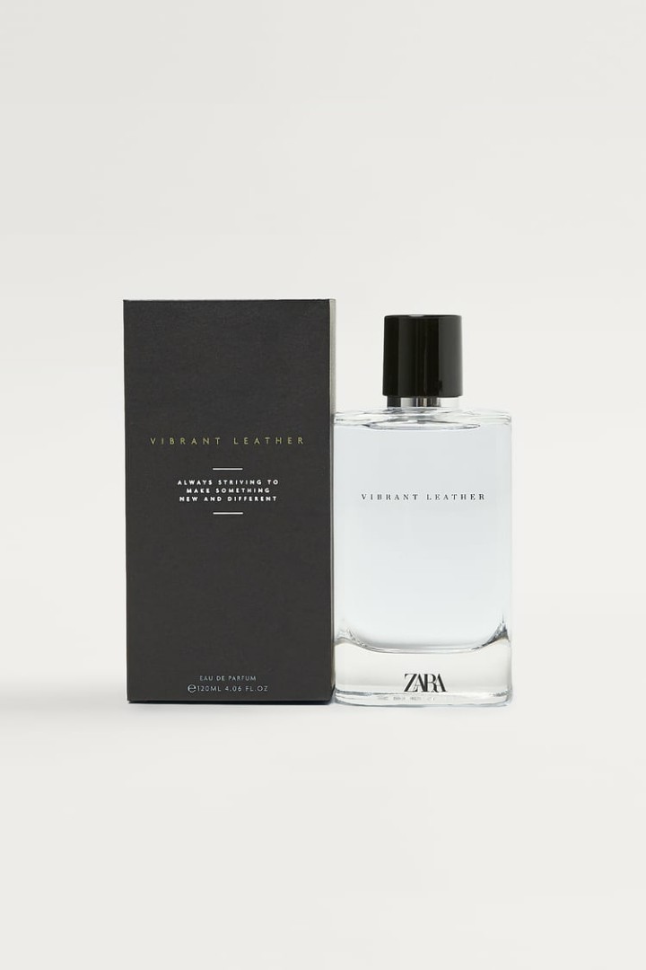  Zara Men's VIBRANT LEATHER Eau De Parfum 3.4 Fl Oz/ 100ml :  Beauty & Personal Care