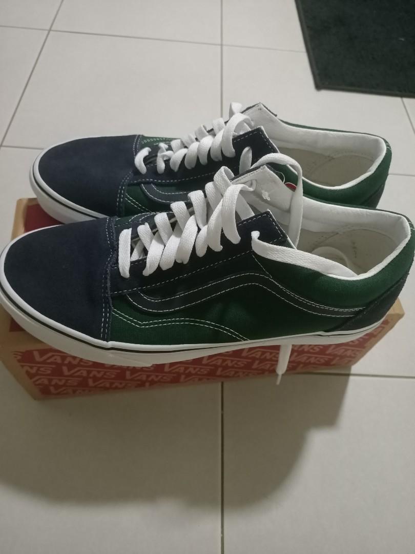 2 Tone Navy Green Vans Brand New