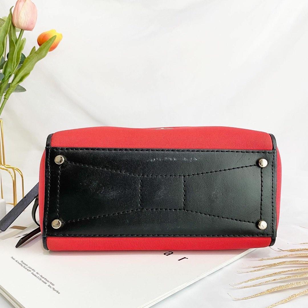 Authentic Kate Spade Orange Red Black Neoprene Bag Luxury