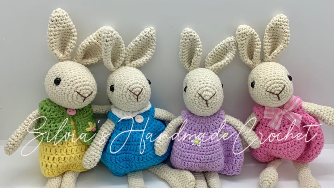 Crochet Bunny Rabbit Stuff Toy Plushie Bag Charm