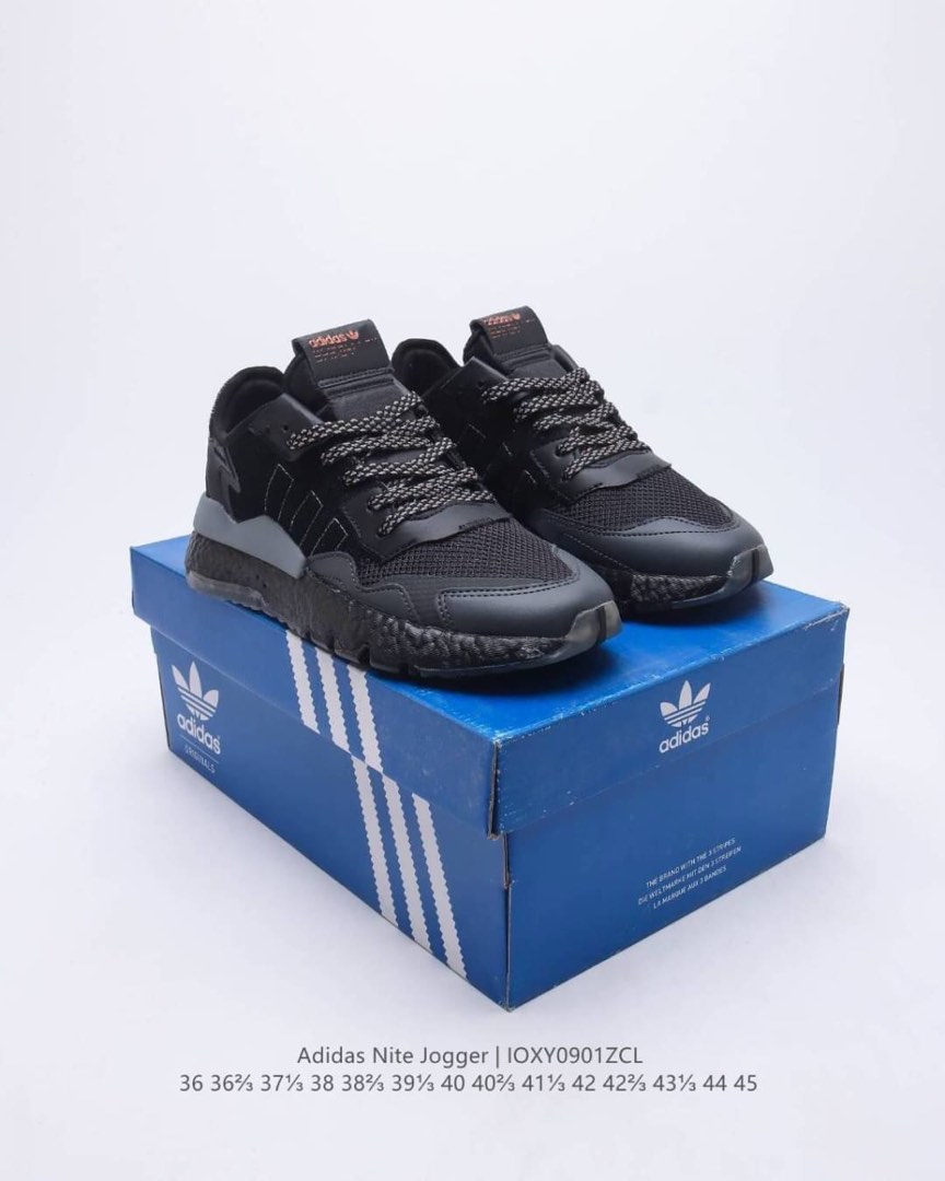 Adidas Nite Jogger 3M reflector Knitted and breathable fabric Men s and women s jogging shoes