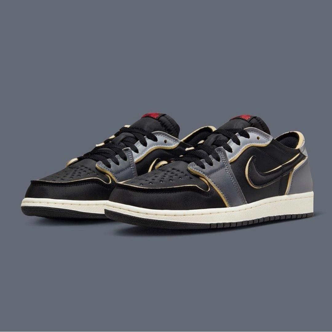 Air Jordan 1 Low Black Smokey Grey, Men 