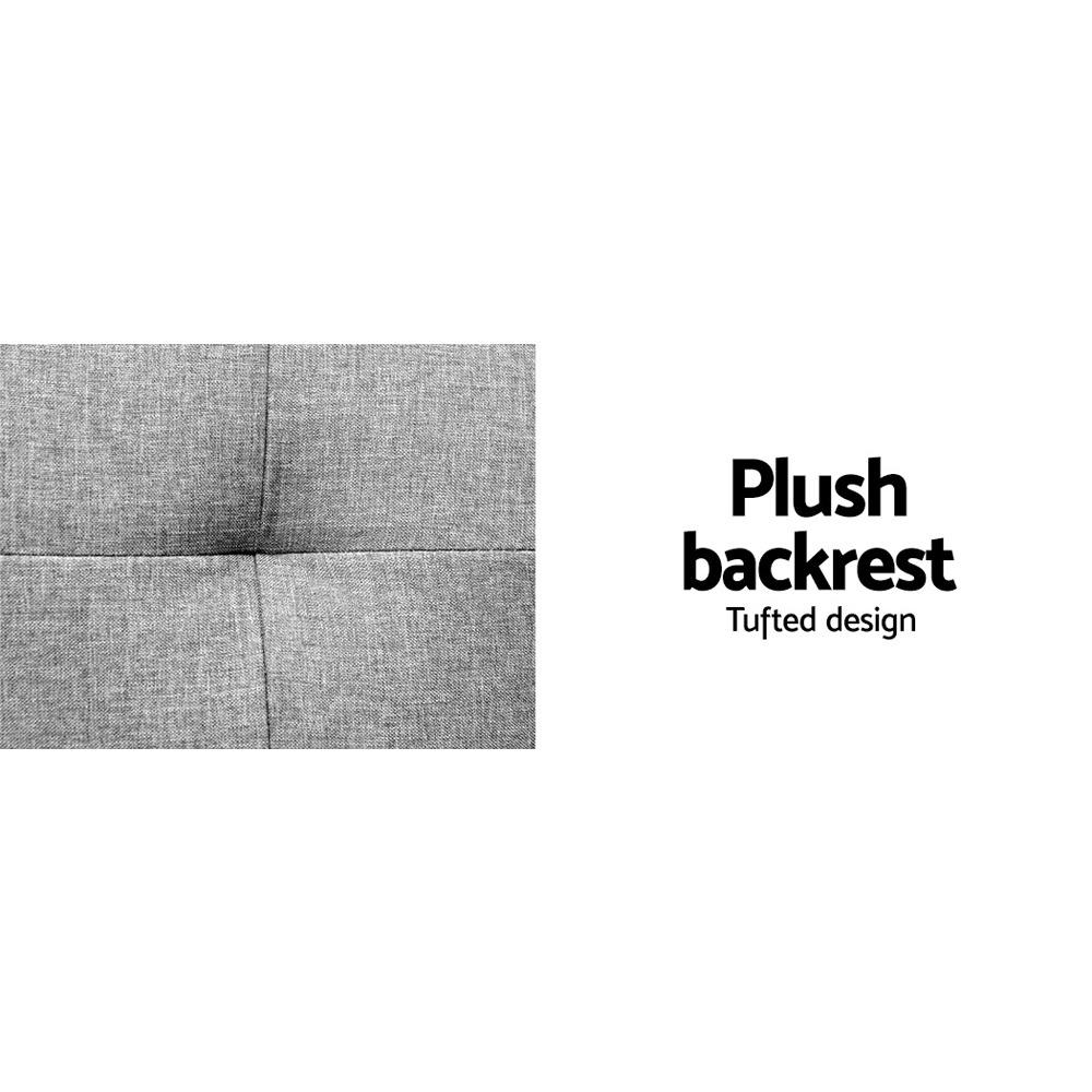 Artiss 3 Seater Fabric Sofa Bed Grey, Home & Furniture, Furniture on