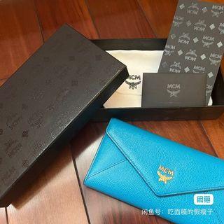 authentic MCM long wallet blue