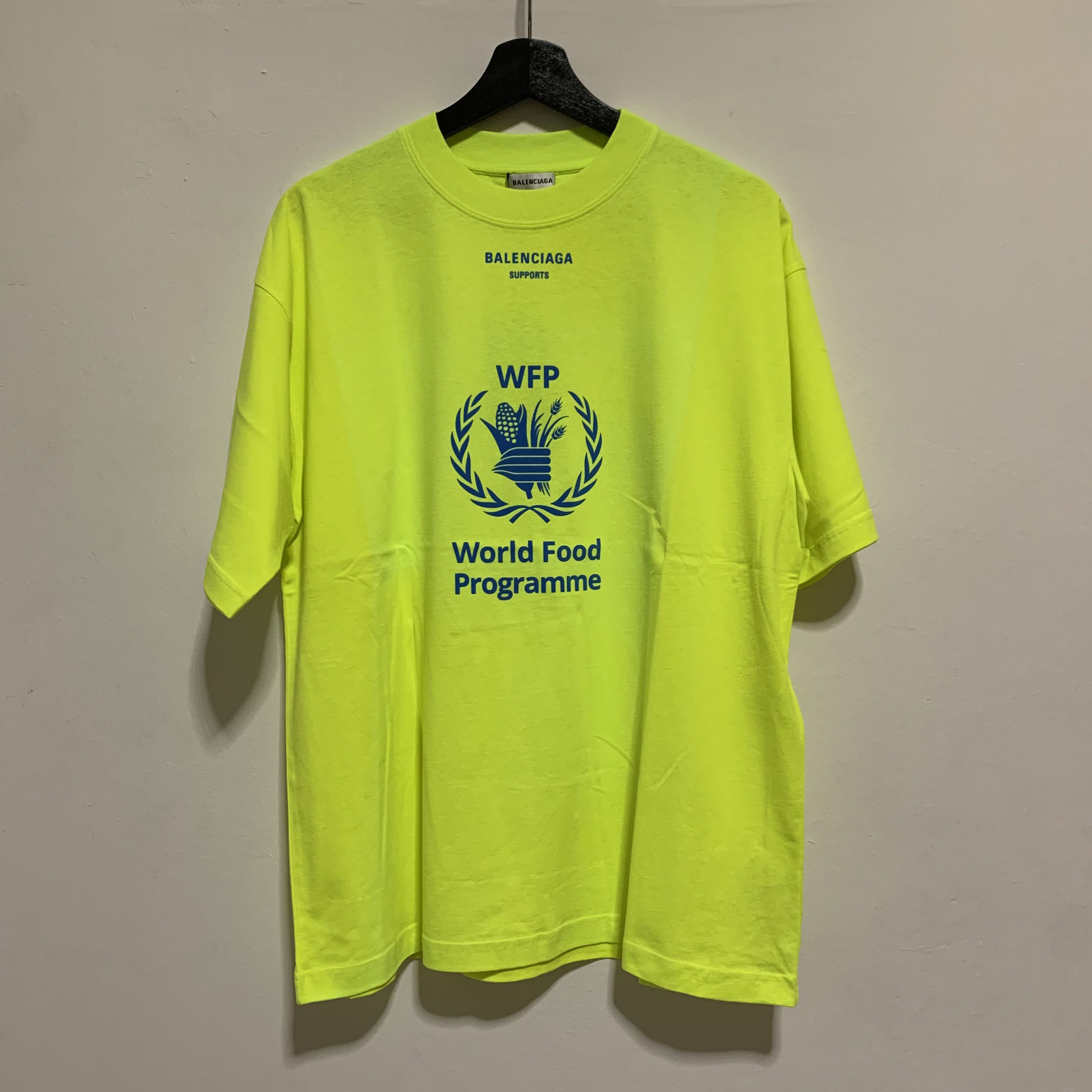 balenciaga neon yellow t shirt