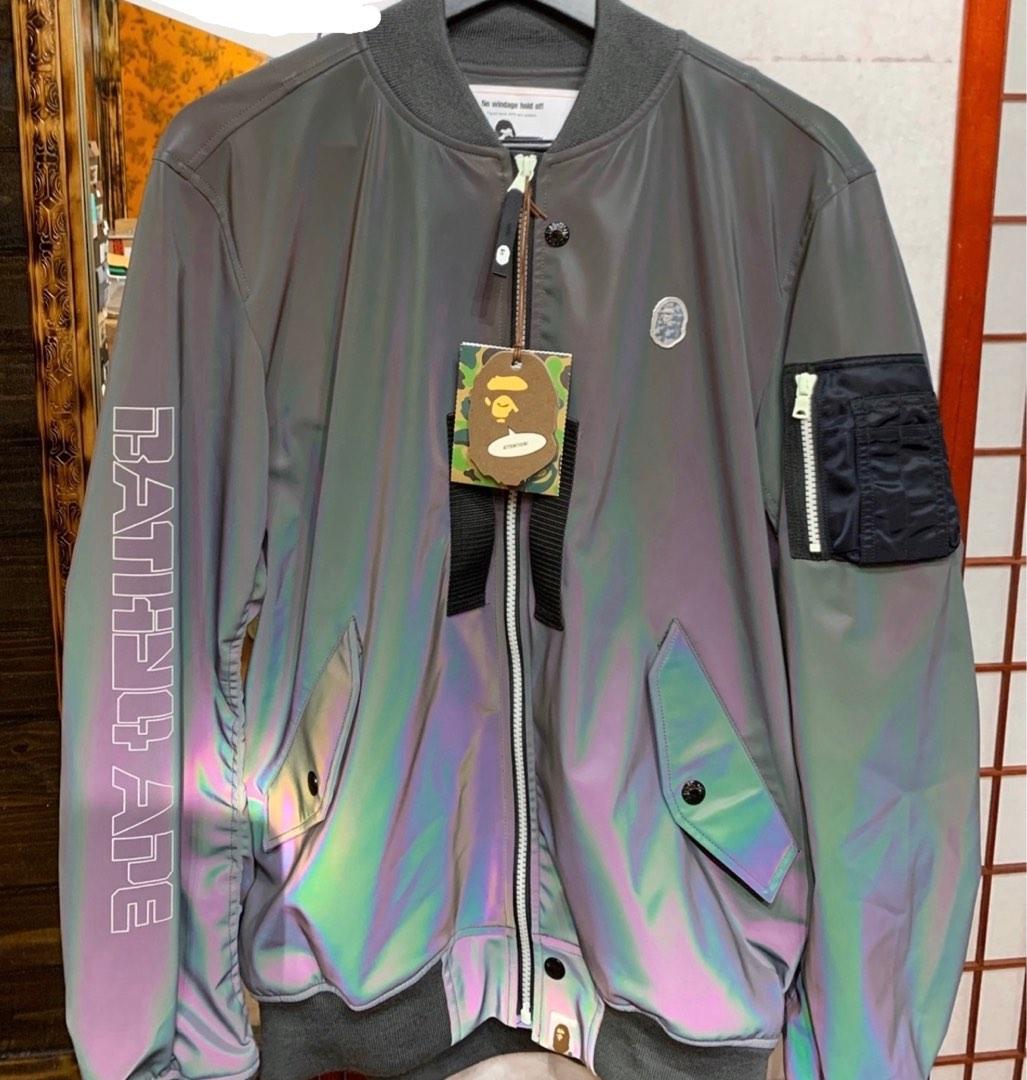 Bathing ape reflective jacket store