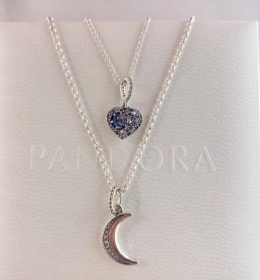 BIG SALE PANDORA AUTHENTIC MOON AND STAR NECKLACE 1700 EACH