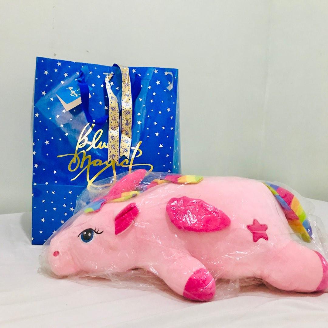 Blue magic unicorn stuffed outlet toy