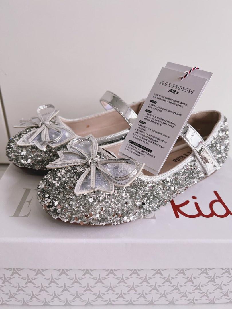 Girls silver dress shoes online