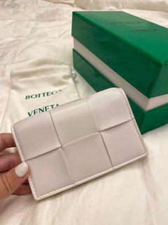 Bottega veneta白色大編織卡夾
