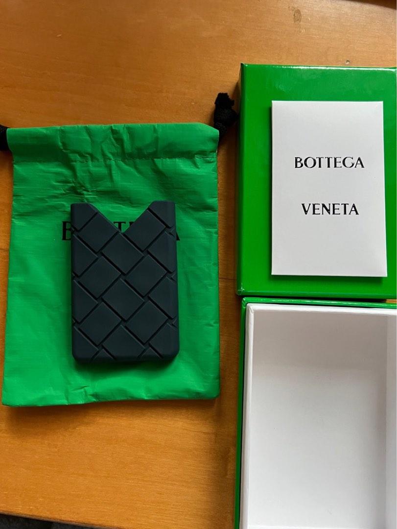 Bottega Intreccio card case holder silicone deep blue navy