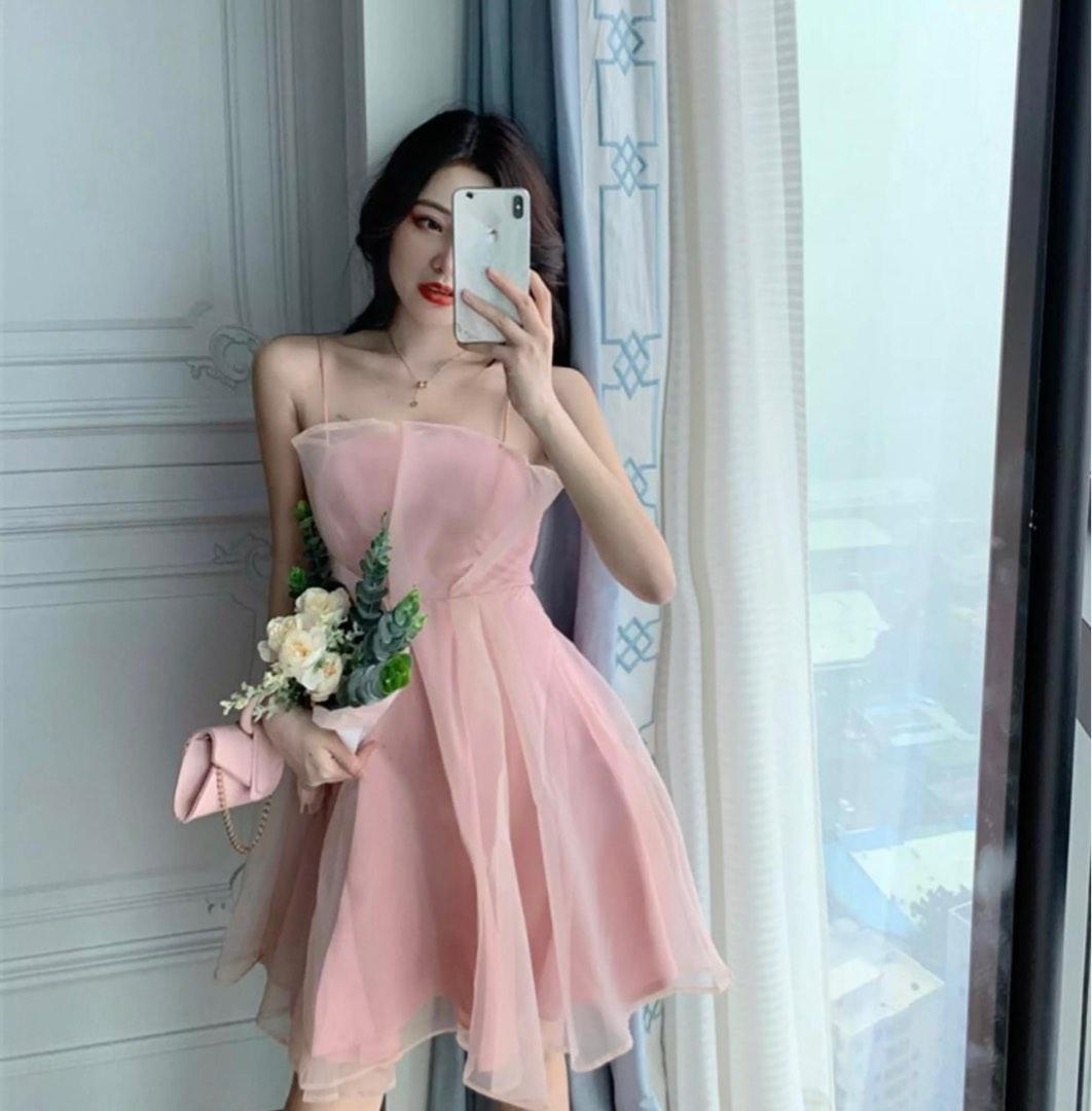 Dress top pink soft