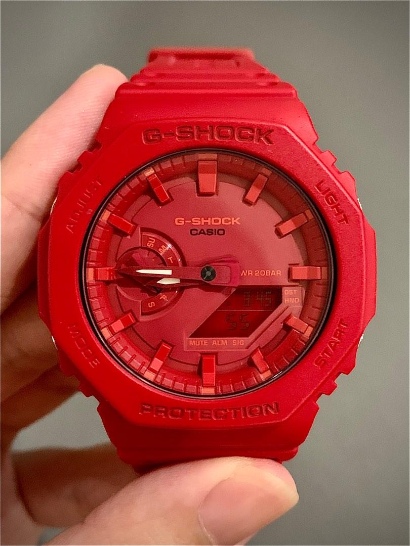 Casio G Shock GA2100 red original Men s Fashion Watches