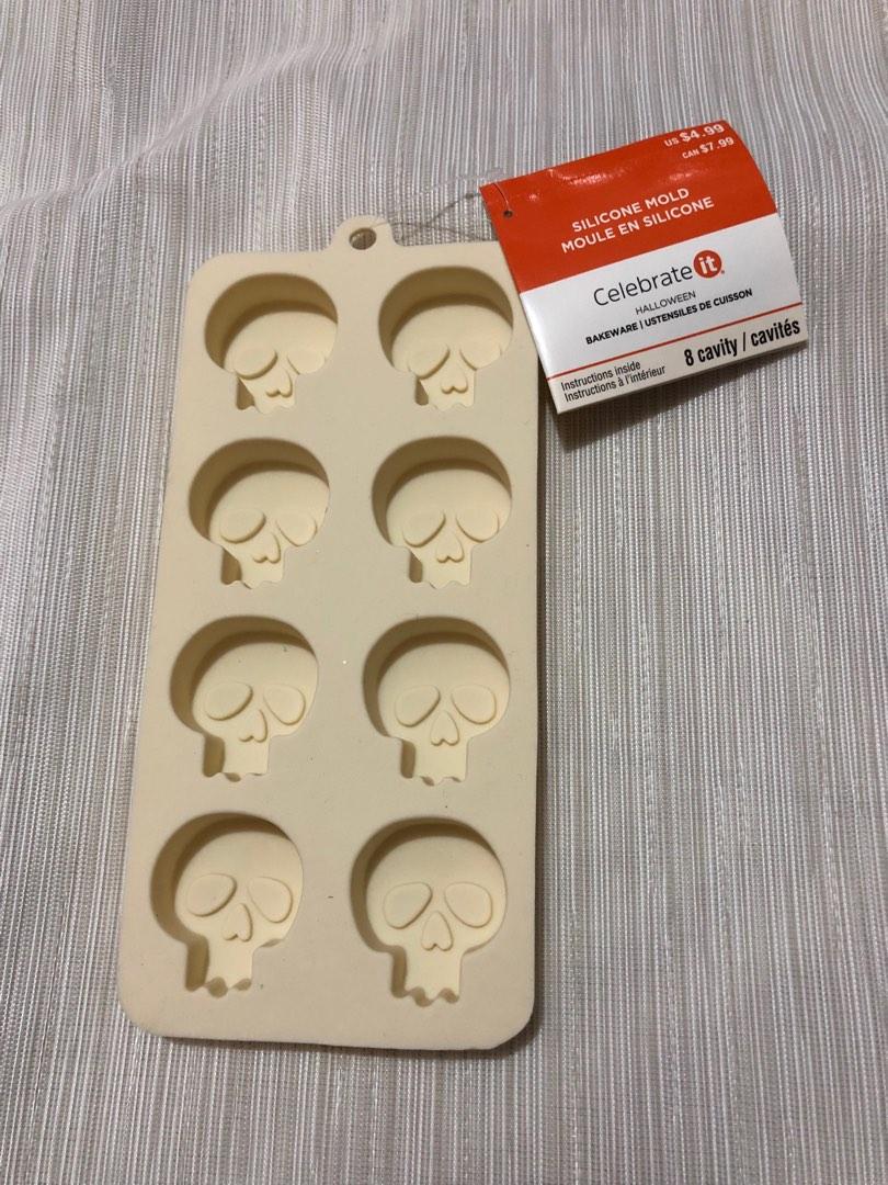 Celebrate it silicone mold Skull (Category: Bakeware) located in Makati City. Submitted by esila.essentials (Listing ID 1183777474, Image 1). Description: Imported Halloween 8 Cavity Silicone Mold Baking Chocolate Candy Ice Jello.