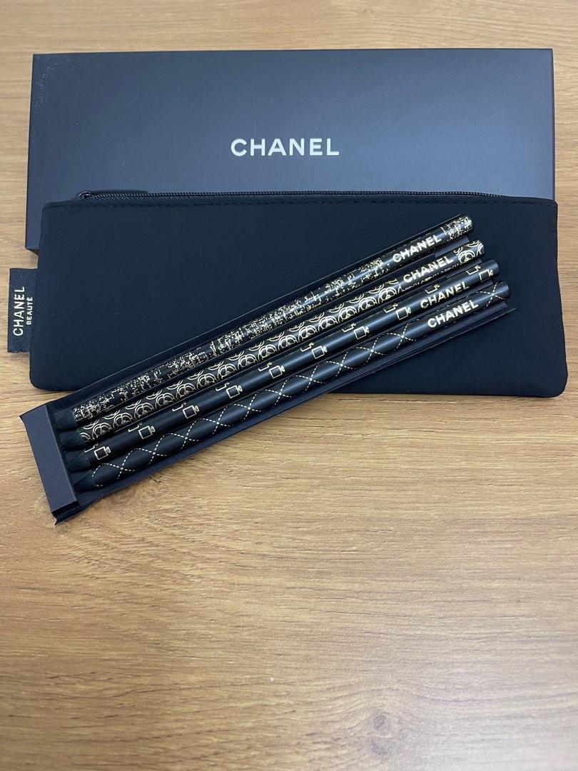 Chanel Pencils Set Of 4 & Pencil Case / Small Pouch VIP Gift Set