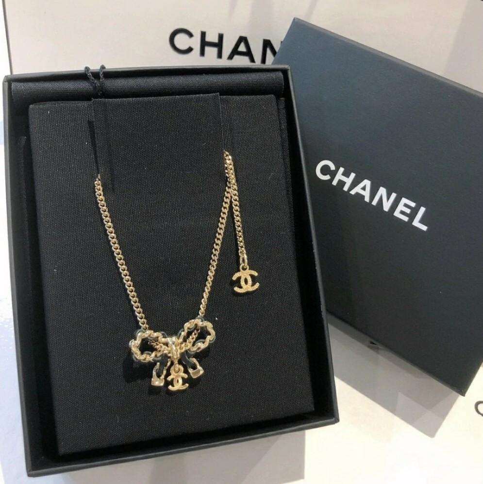 CHANEL Ribbon Necklace choker chocker AB8992 22A