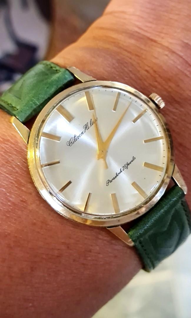 Citizen HiLine Vintage High Accuracy Timepiece Super Rare Vintage Parashock  25 Jewels MADE IN JAPAN 🇯🇵