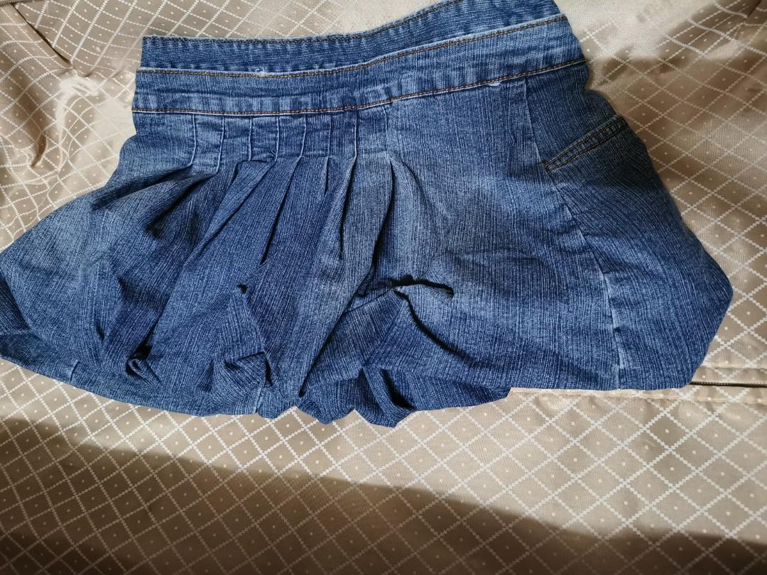 Denim bubble short skirt, Women's Fashion, Bottoms, Skirts on Carousell