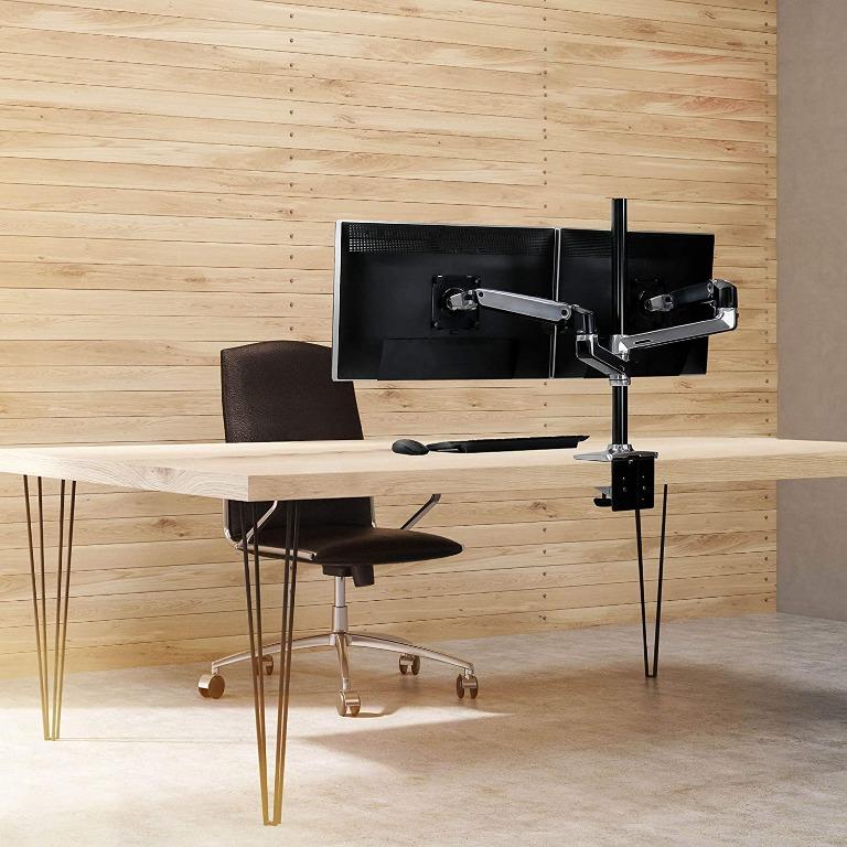 Ergotron LX Vertical Stacking Dual Monitor Arm, VESA Desk Mount for