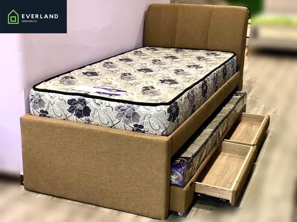 Everland's Single Kids Children Pull Out Bed Double Decker Trundle Bed