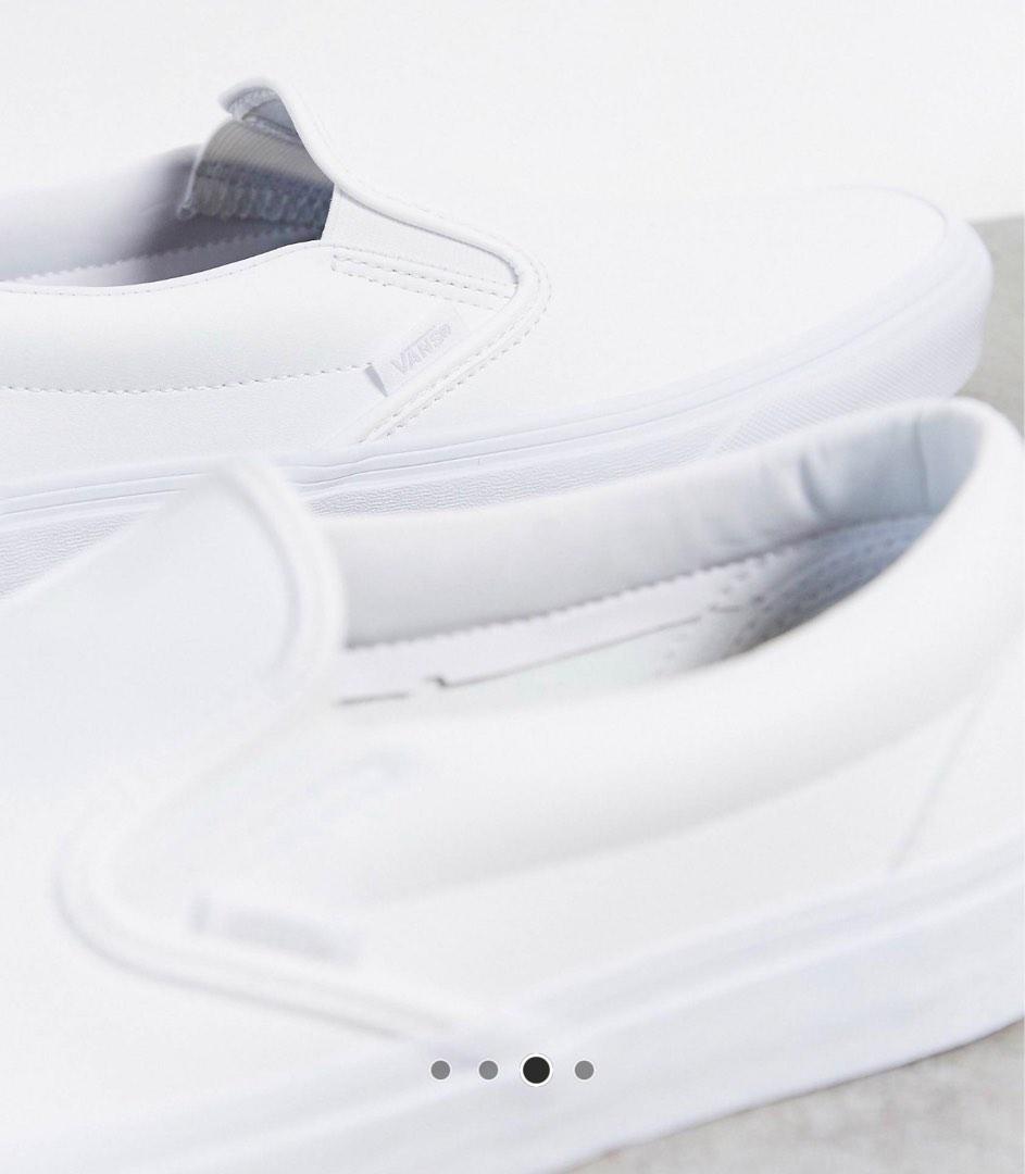 All white sales leather vans womens