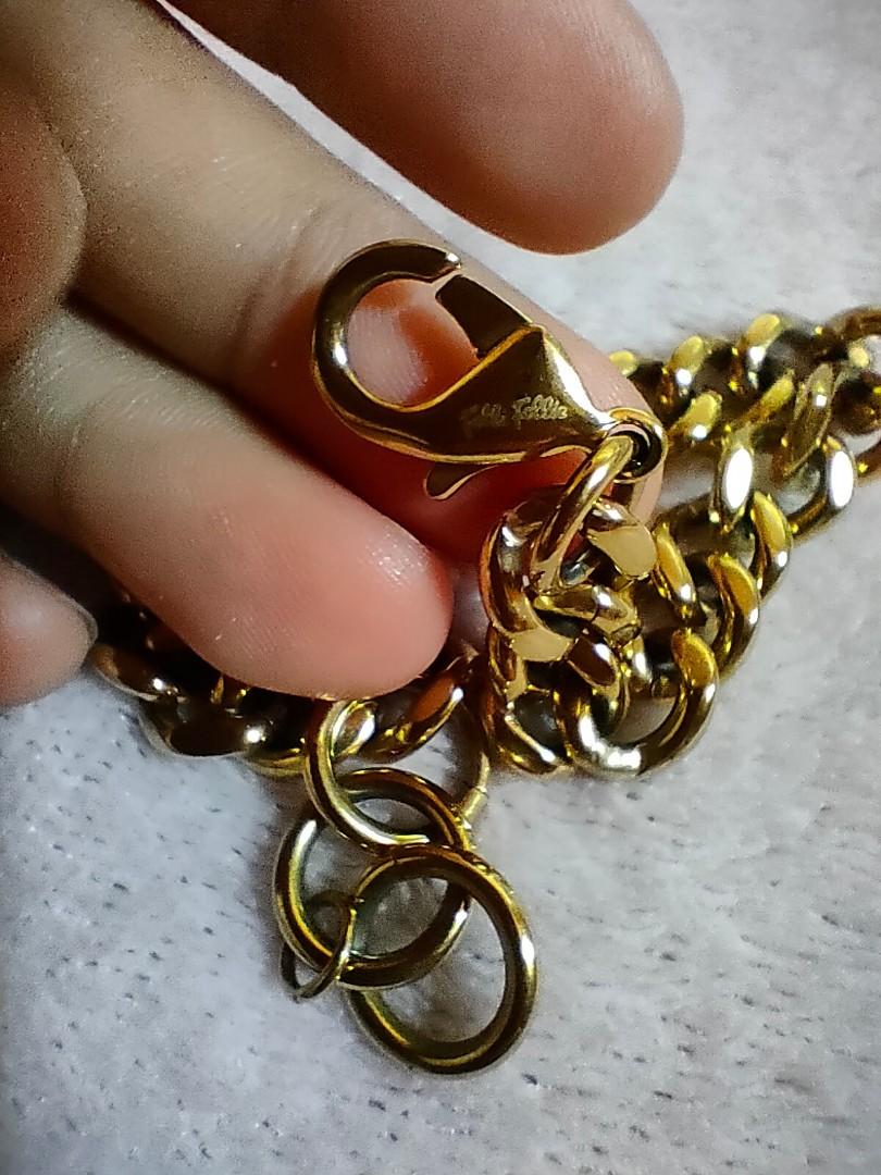 Used][anonymity delivery] Folli Follie bracelet gold rhinestone flower - BE  FORWARD Store