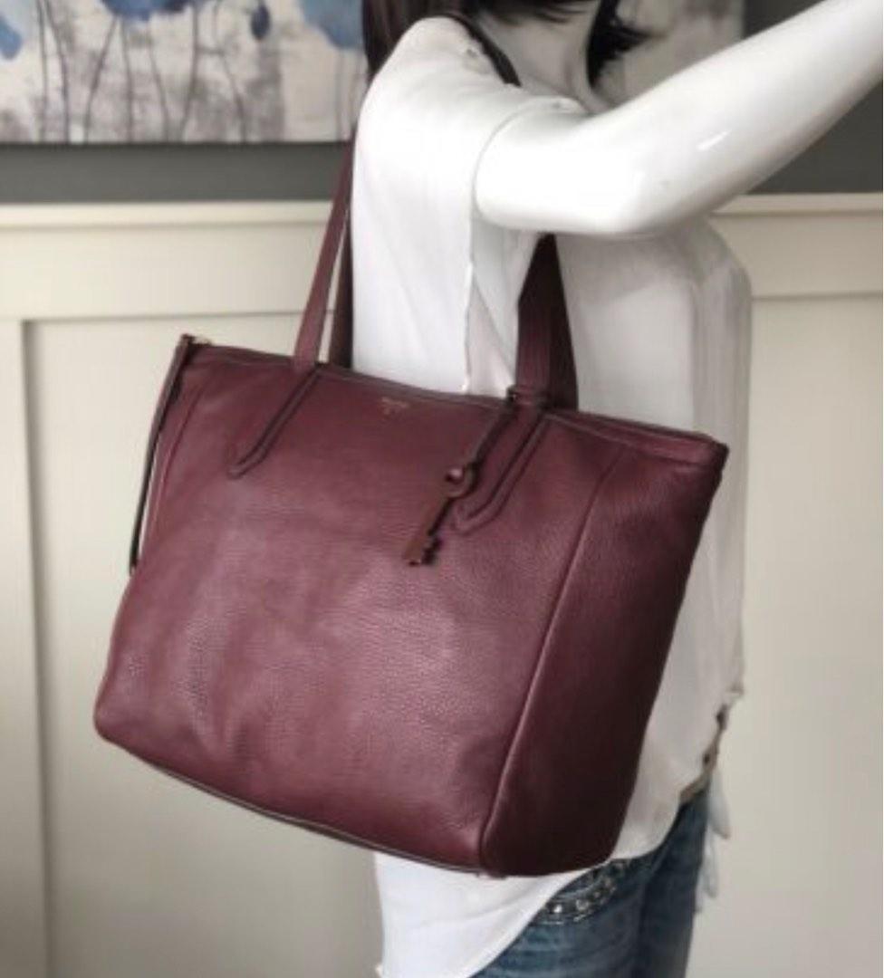 Fossil sydney satchel raisin sales