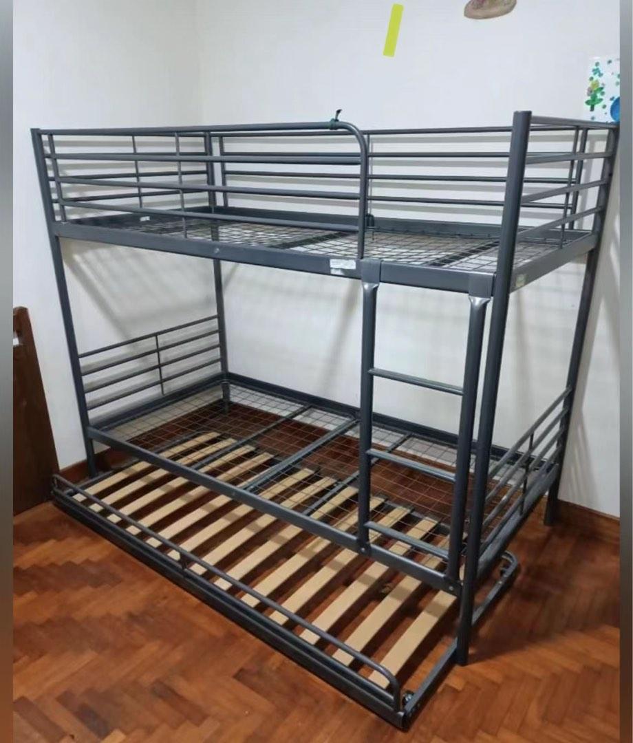Free delivery IKEA bunk bed/Double decker with pull out bed (with 3 pcs