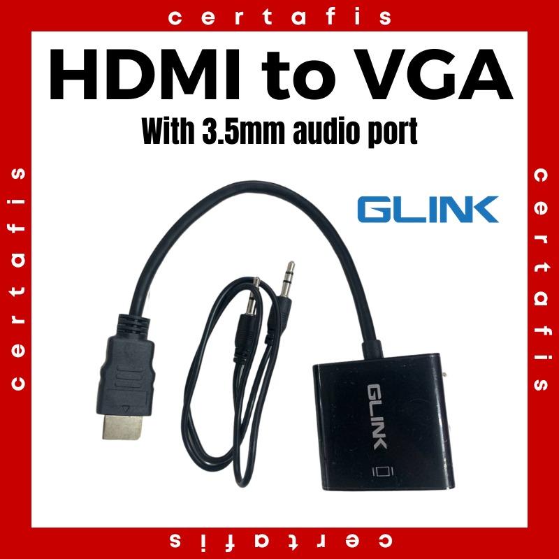 [Glink] GL001 HDMI to VGA Converter Adapter with 3.5mm Audio Port