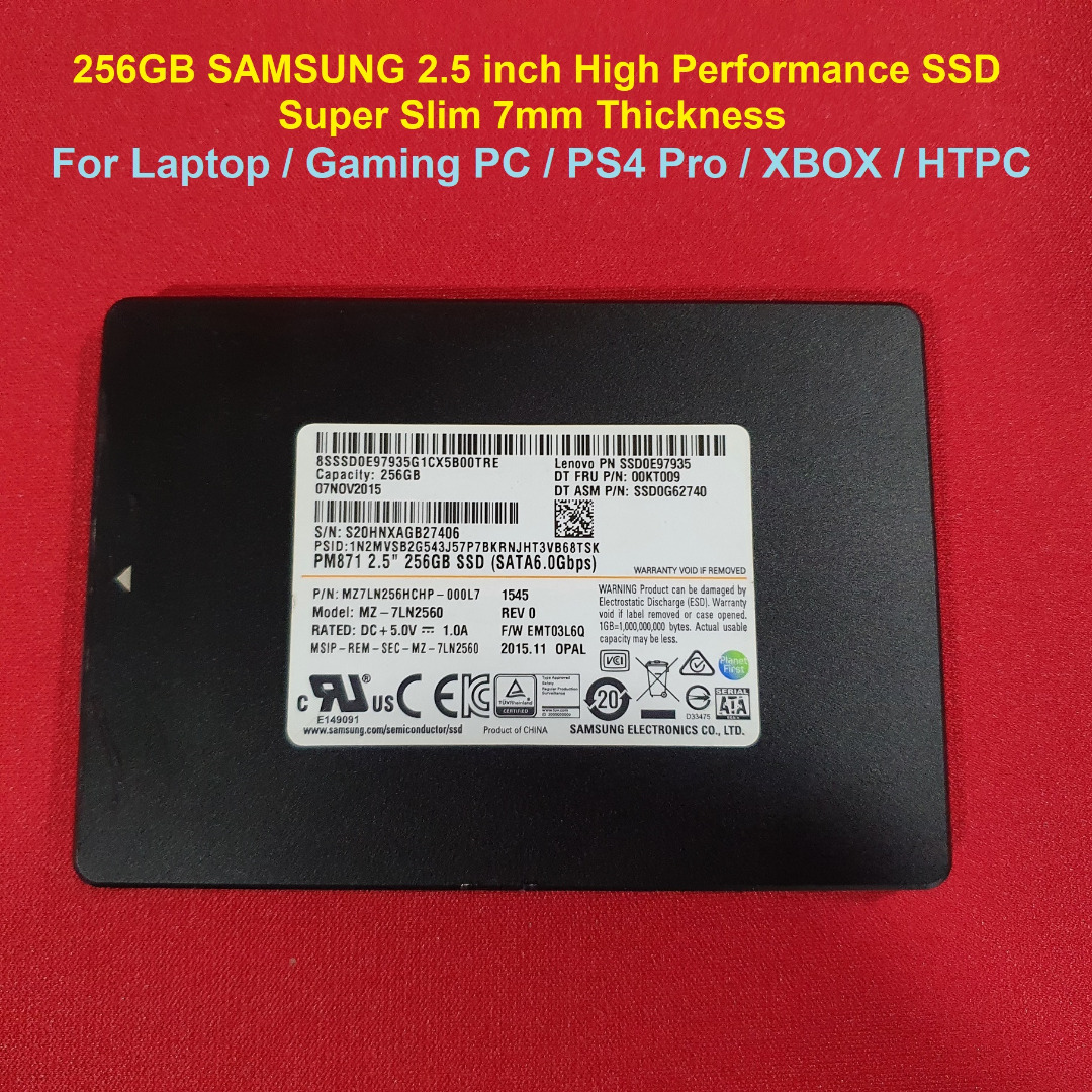 SOLD GOOD CONDITION 256GB Samsung 2.5