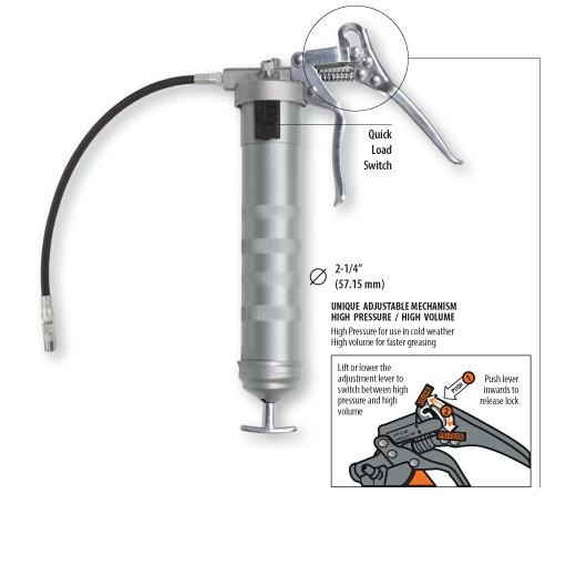 Groz Quick Connect Pistol Grip Grease Gun 400g Model G80Q/FHP18/N