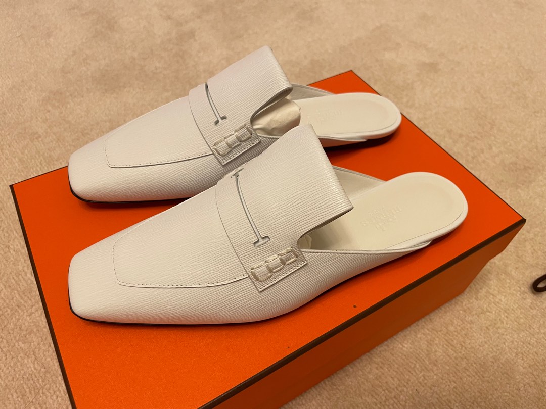 Hermes Eloge Mules Size 36.5 Authentic New, 名牌, 鞋及波鞋- Carousell