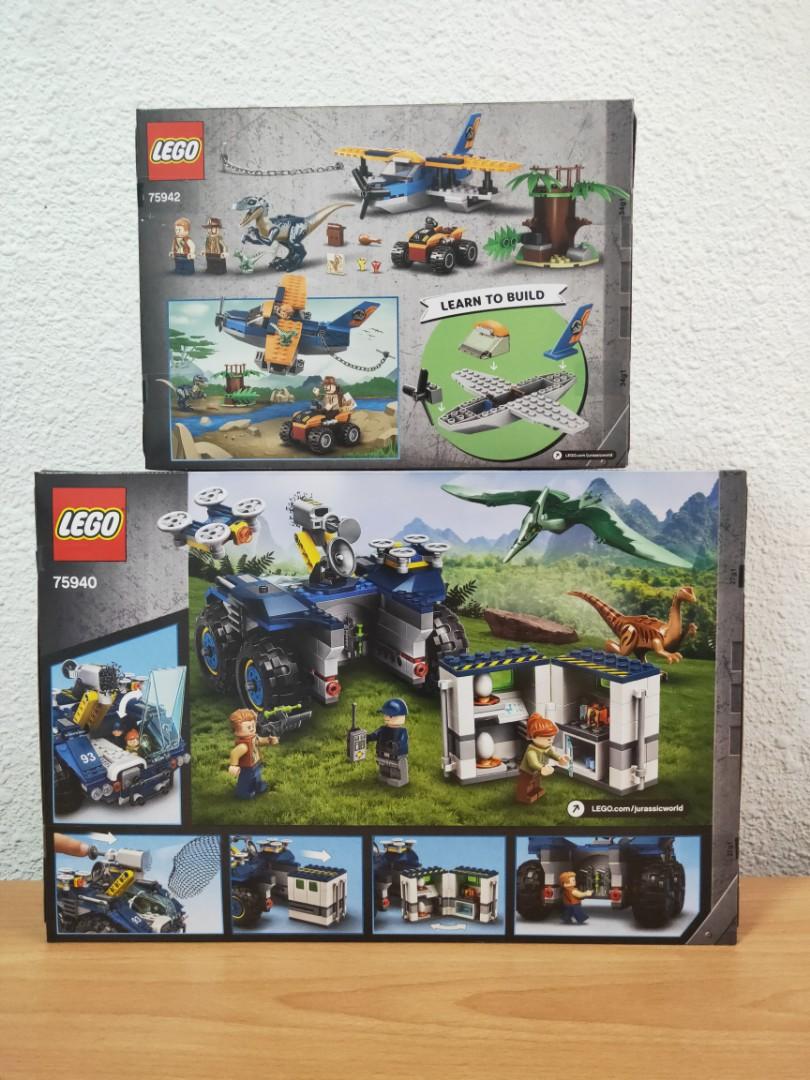 ノン Brand New Lego 75940 Gallimimus and Pteranodon Breakout & 75942